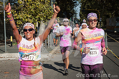 People Take Part In The Color Run Event The Funniest And Most Colorful