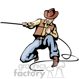 Royalty Free Cowboy Calf Roping Clipart Image Picture Art   374186