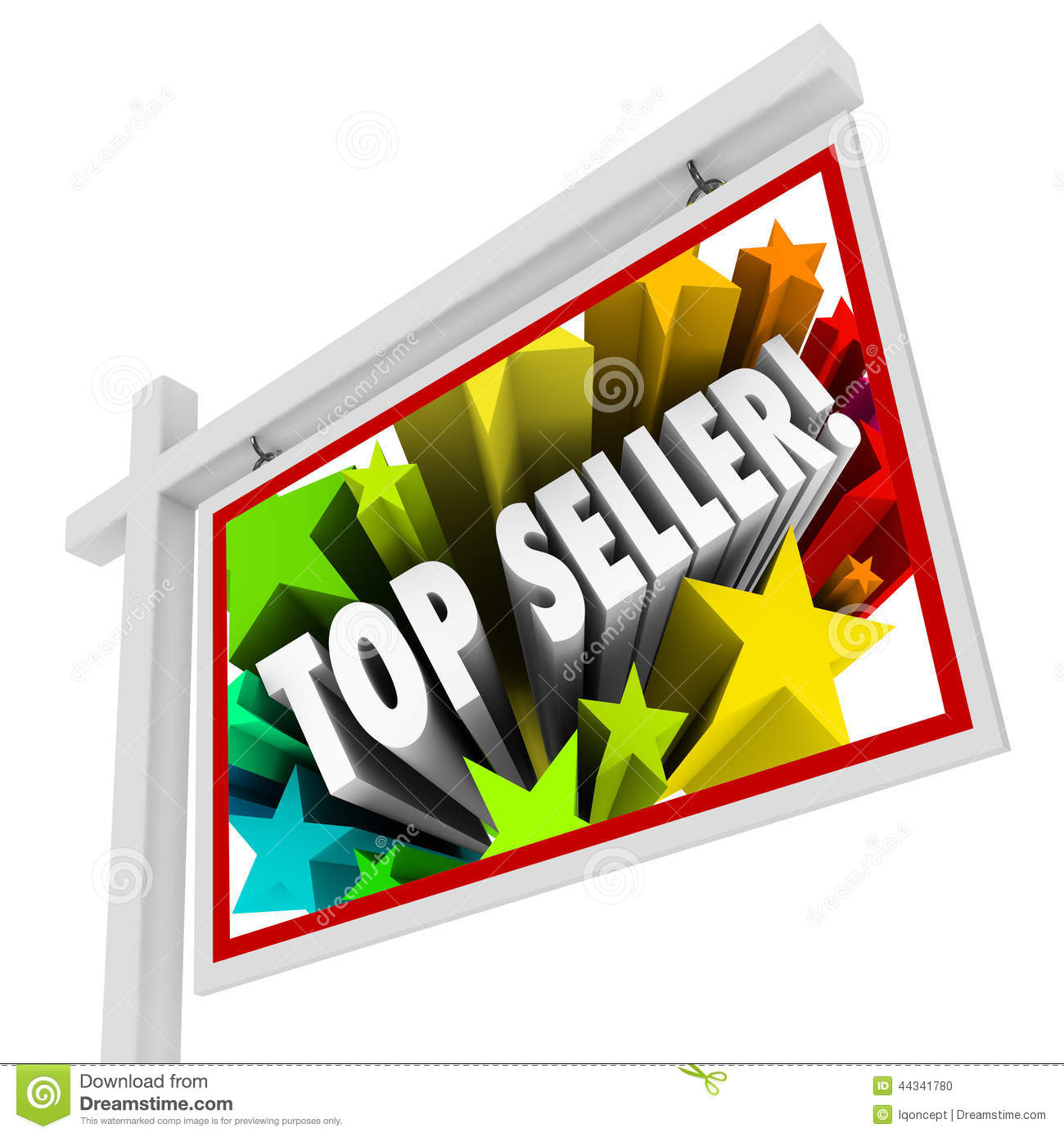 Stock Illustration  Top Seller Real Estate Sign Best Selling Agency