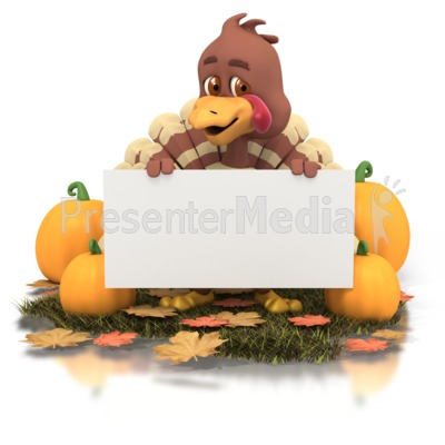 Turkey Pumpkin Blank Presentation Clipart