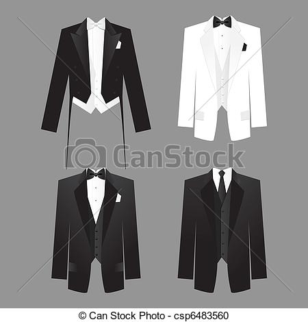 Vector Clipart Of Mens Dress Code   Dress Code For Men   Male Costume