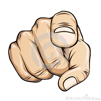 Vector Pointing Finger Or Hand Pointing Icon On White Background 