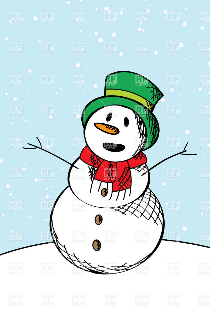 Very Happy Snow Man Download Royalty Free Vector Clipart  Eps