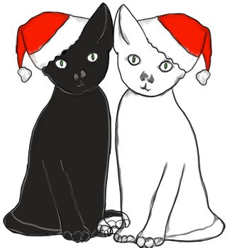 White Cat Clipart Christmasecho S Cute Cartoon Cats Christmas Gifs