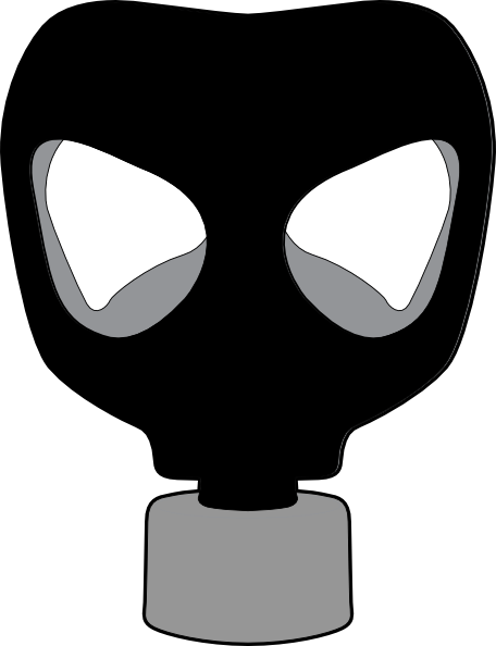 Black And Gray Gas Mask Clip Art At Clker Com   Vector Clip Art Online