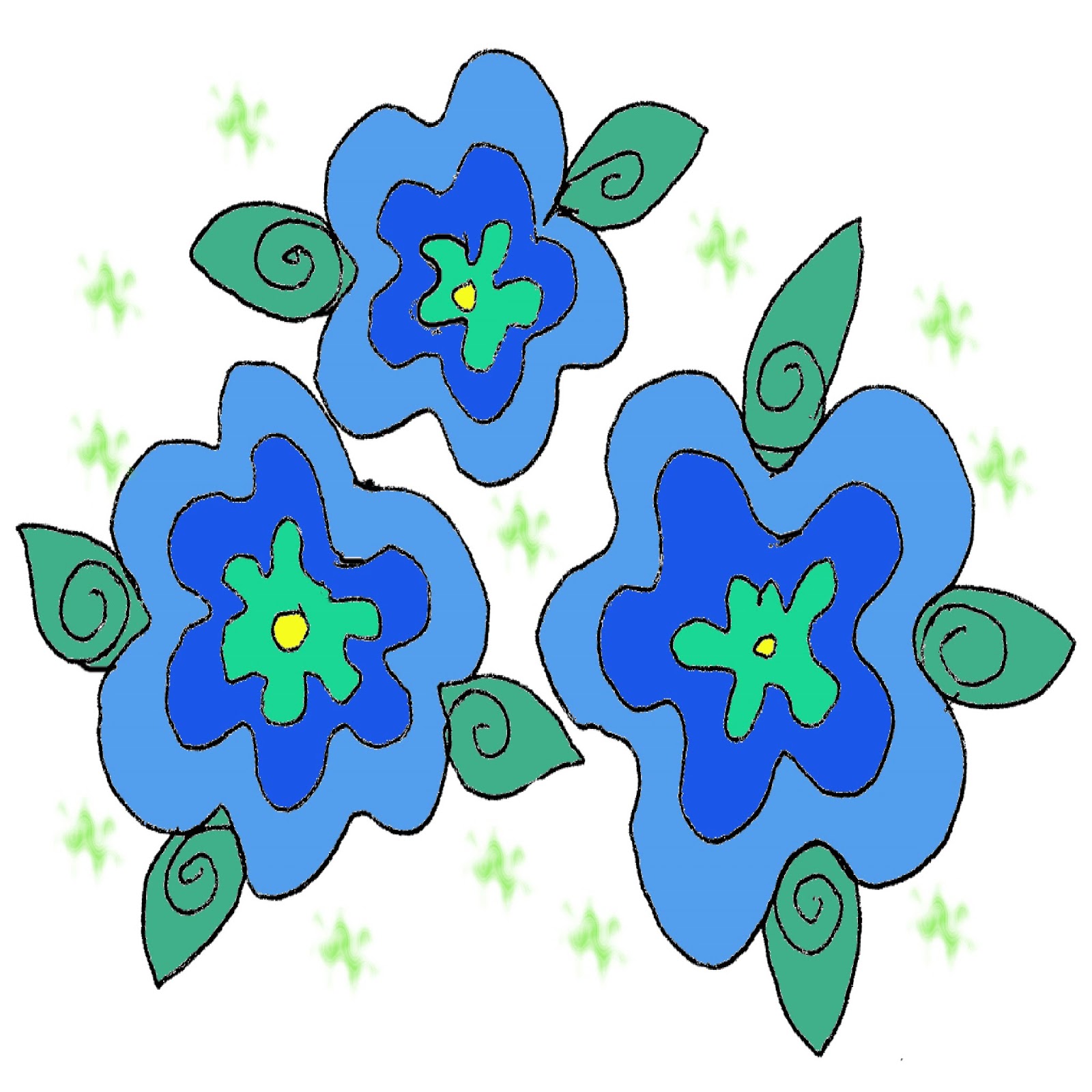 Blue Flower Clipart Jpg