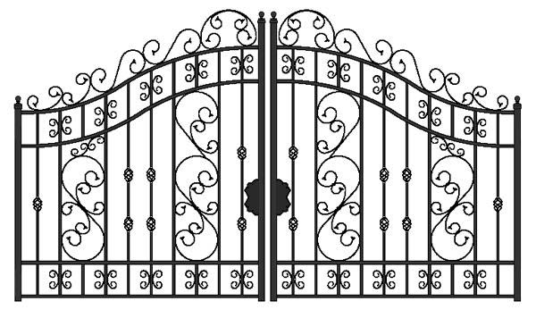 China Wrought Iron Gate   China Wrought Iron Gate Forged Iron Gate