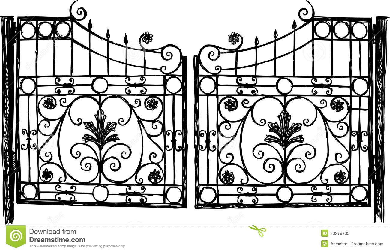 Clipart Gate Wrought Iron Gate