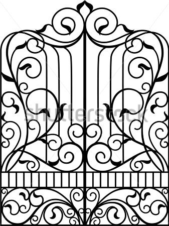 Download Source File Browse   Vintage   Wrought Iron Gate Door Fence