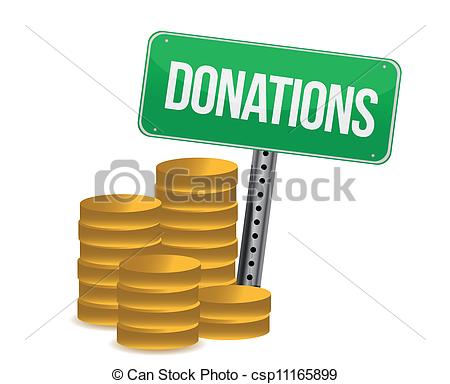 Eps Vectors Of Coins And Donations Sign Illustration Design Over White