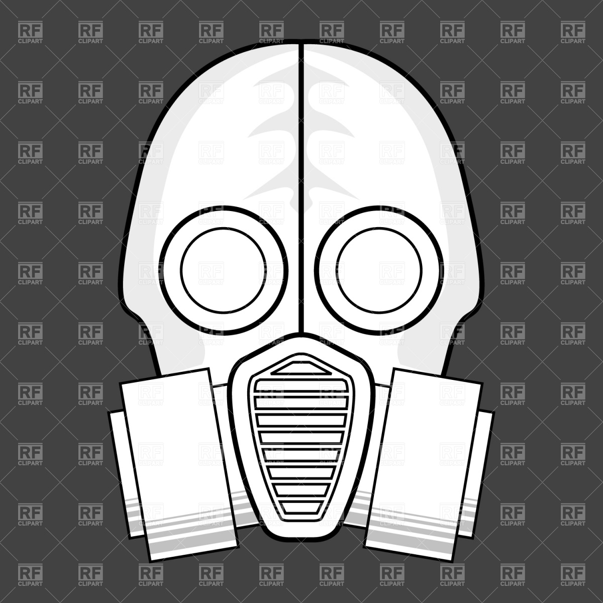 Gas Mask 1421 Objects Download Royalty Free Vector Clip Art  Eps