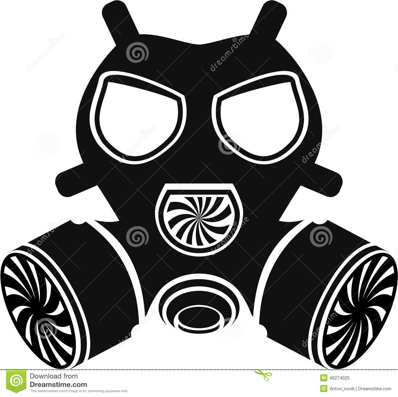 Gas Mask Vector Illustration Clip Art