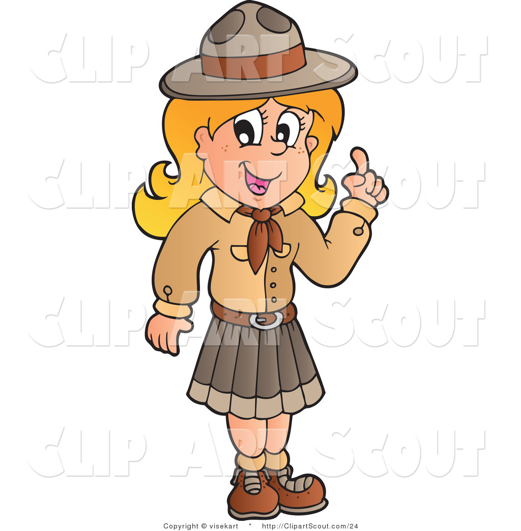 Girl Scouts Clip Art Free Vector Clipart Of A Girl Scout Offering    
