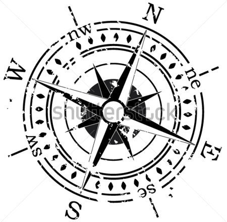 Grunge Vektor Kompass Cliparts   Clipartlogo Com