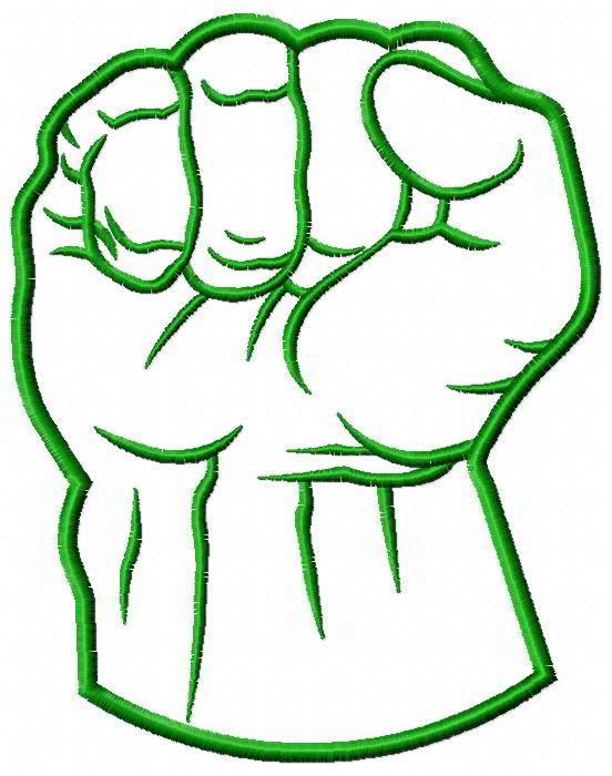 Hulk Green Fist Applique