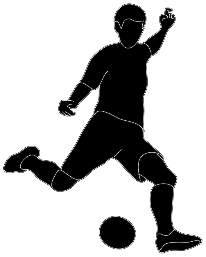Kicking Soccer Ball Clip Art Soccer Silhouette Kicking Ball Png