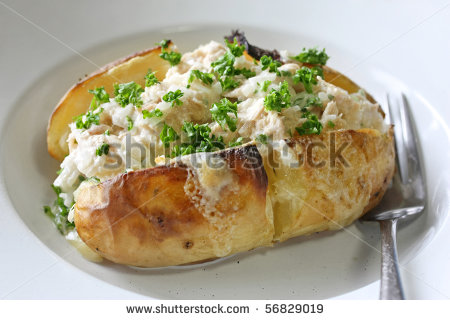 Stock Photo Jacket Potato Baked Potato With Tuna Mayonnaise 56829019    