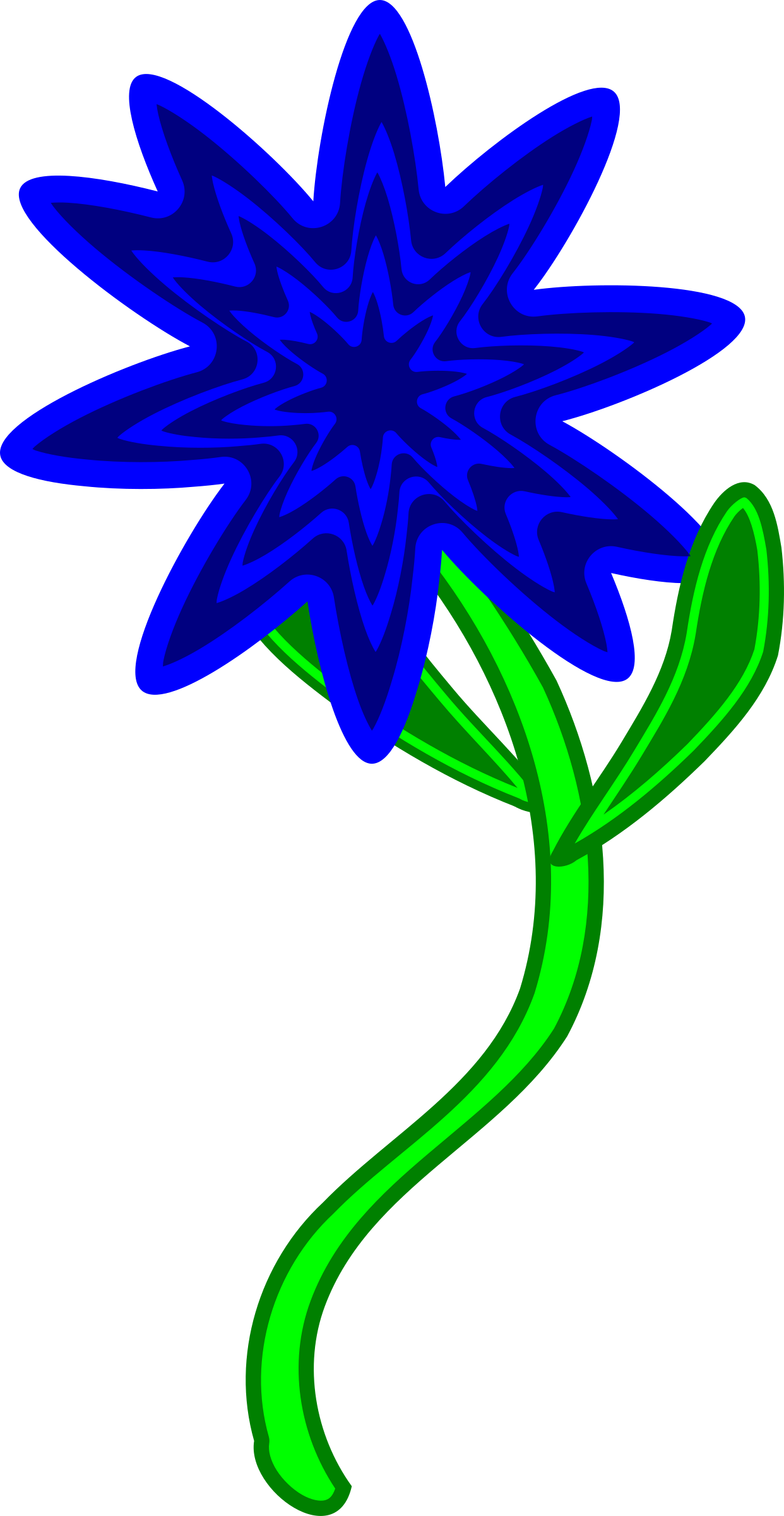 Triptastic Blue Flower By Semjaza