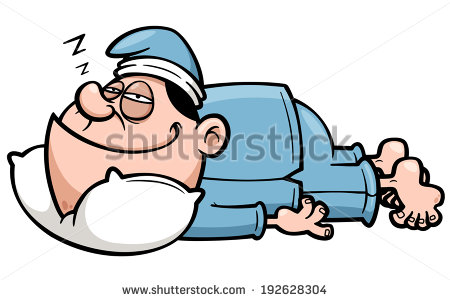 Vector Illustration Of Man Sleeping   Stock Vector