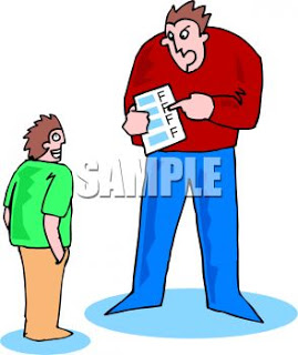 2440 Dad Yelling At His Son For A Bad Report Card Clipart Image Jpg
