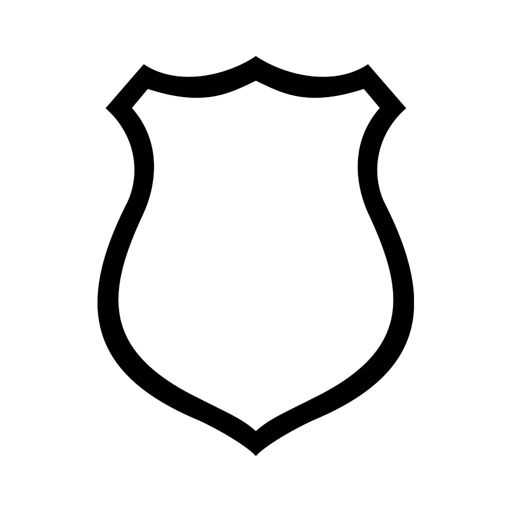 Badge Outline Police Badge