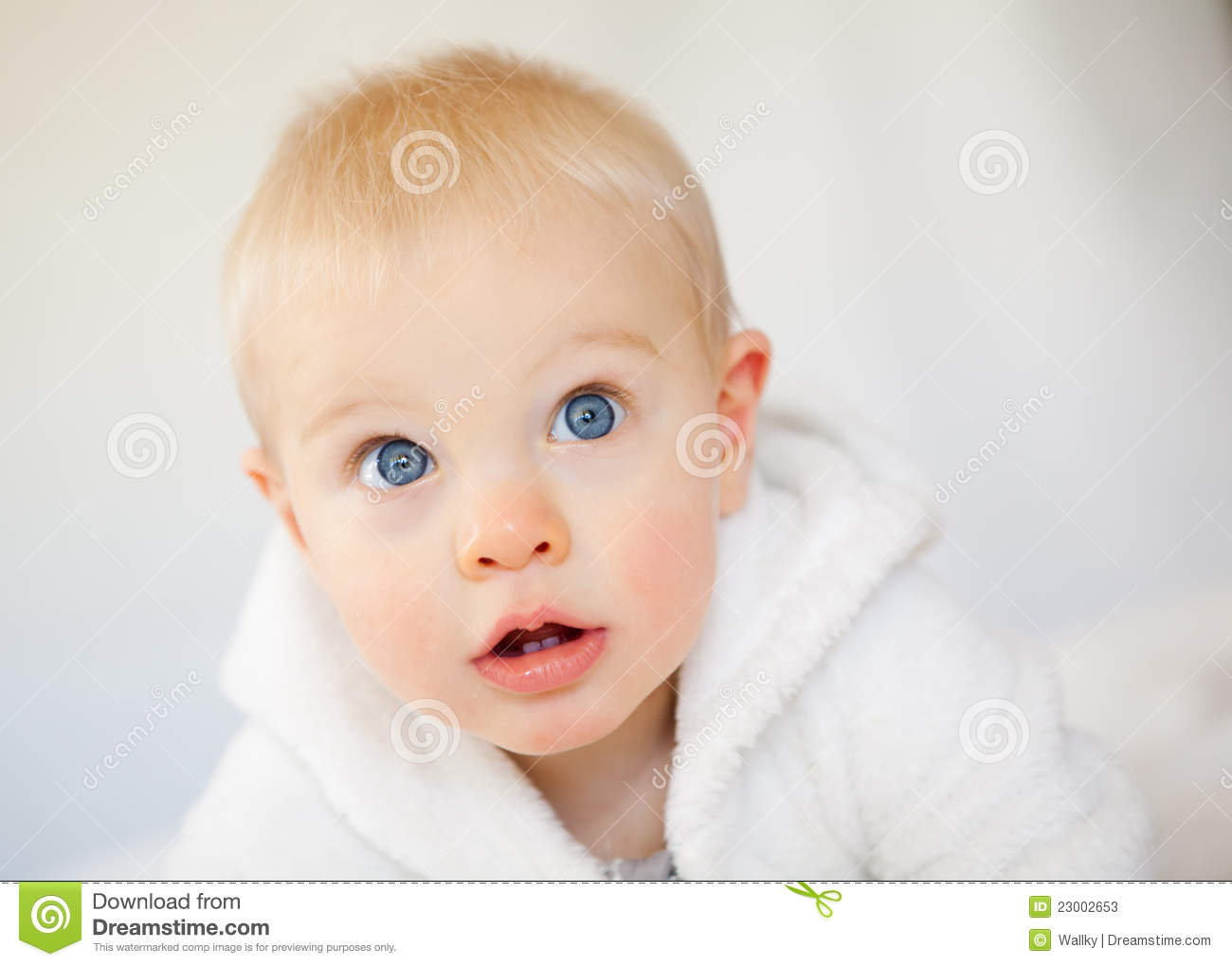 Beautiful Baby Boy With Big Blue Eyes Stock Photos   Image  23002653