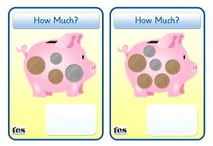 Blank Templates For Building Different Amounts Using Different Coins