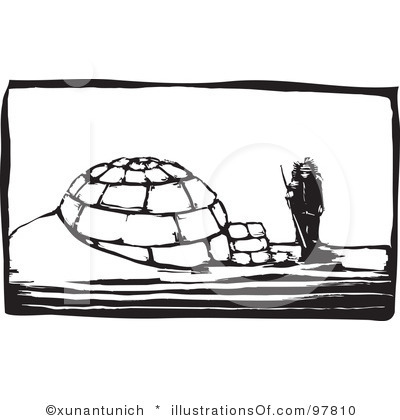 Igloo Clipart Black And White Royalty Free Igloo Clipart Illustration