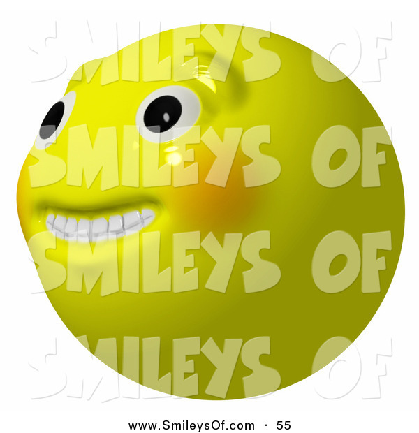 Pin Smiley Clipart Of A Nervous Round Anxious Or Hopeful Yellow On