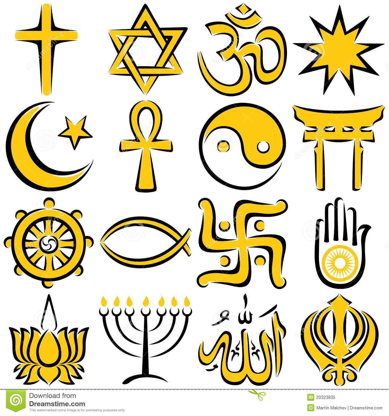 Religious Symbols Royalty Free Stock Photo   Image  20323835