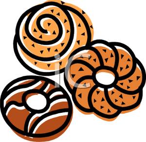 Royalty Free Clipart Image  Different Doughnut Pastries