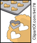Royalty Free Rf Clipart Illustration Of A Heart Shaped Cookie Cutter