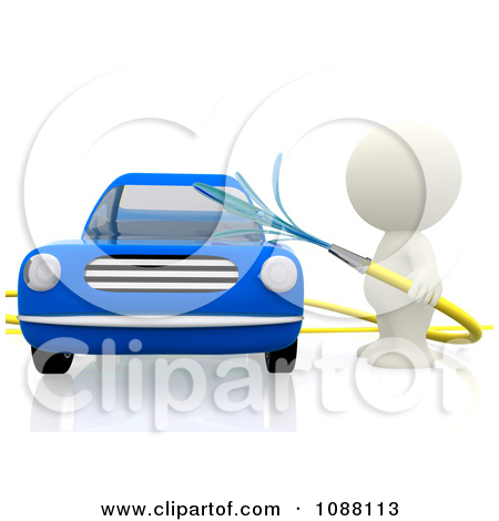 Royalty Free Vector Clip Art Illustration Of A Happy Blue Car With