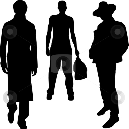 Silhouette Fashion Men Stock Vector Clipart Silhouette Fashion Men By    