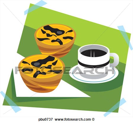 Stock Illustration Of Coffee And Pastries Pbu0737   Search Eps Clipart