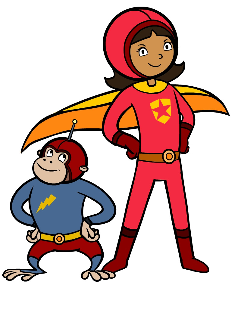 This Is Word Girl And Her Trusty Sidekick Captain Huggy Face As Seen