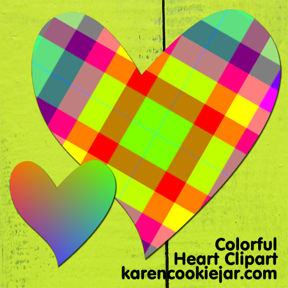 This New Set Of Free Heart Clipart Is In Various Colorful Shades And    