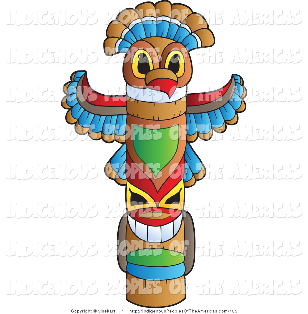 Vector Clipart Of A Native American Indian Totem Pole By Visekart    