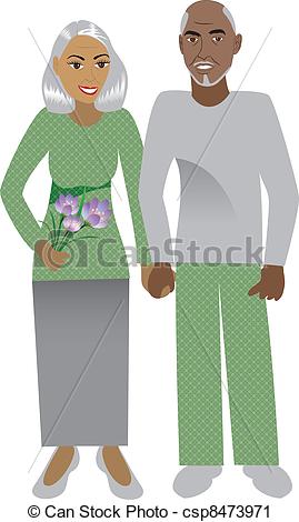 African American Grandpa Clipart Vector Clip Art Of Old Couple
