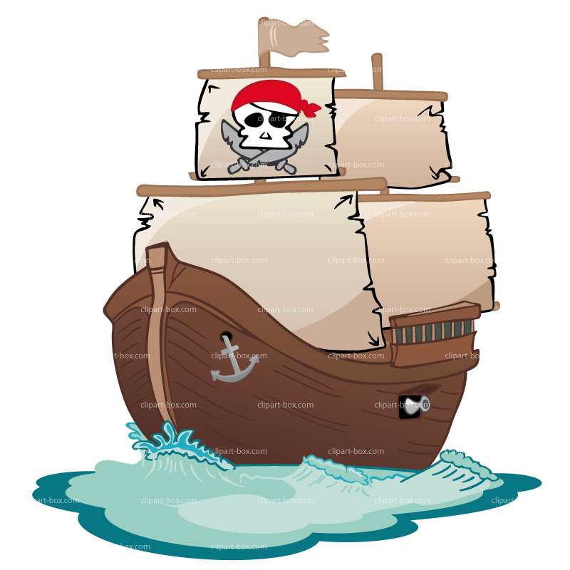 Clipart Pirate Ship   Royalty Free Vector Design