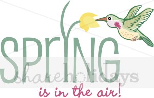 Hummingbird Spring Wordart