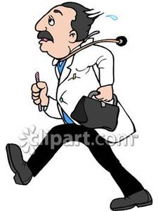 Medical Bag And Wearing A Stethoscope   Royalty Free Clipart Picture