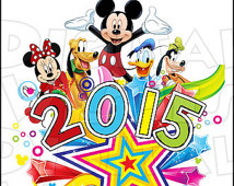 Mickey Mouse And Gang 2015 Disney W Orld Disneyland Digital Iron On