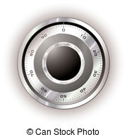 Safe Dial White   Silver Safe Dial With White Background And