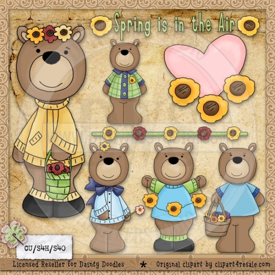 Spring Is In The Air 1   Whimsy Primsy Clip Art Download   Digi Web