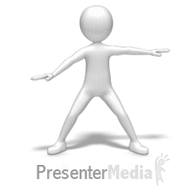 Stick Figure Doing Toe Touch Exercise Powerpoint Animation