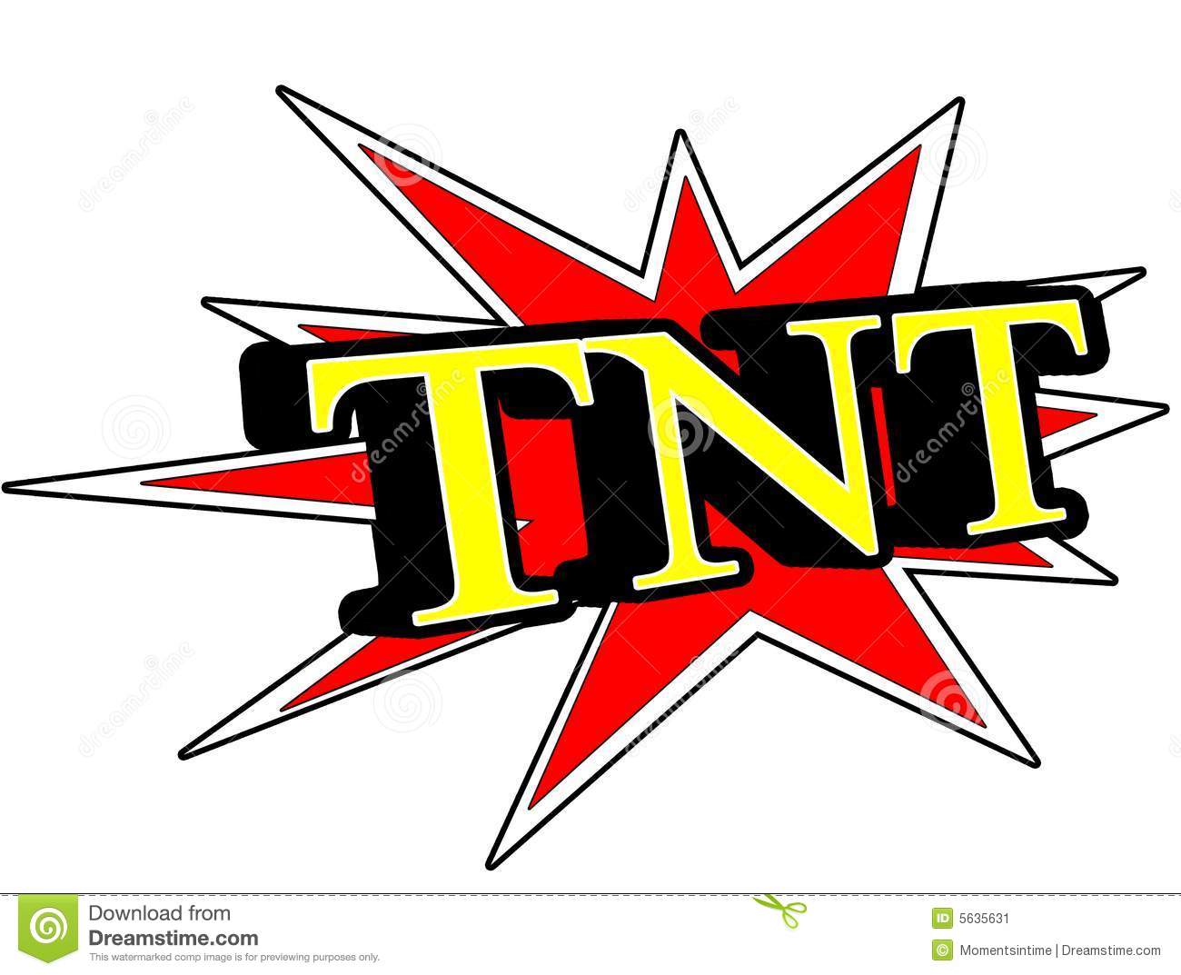Tnt Sign On White Background With Clipping Path 