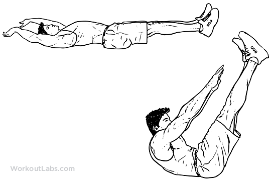 Up   Crunch   Toe Touches   Illustrated Exercise Guide   Workoutlabs