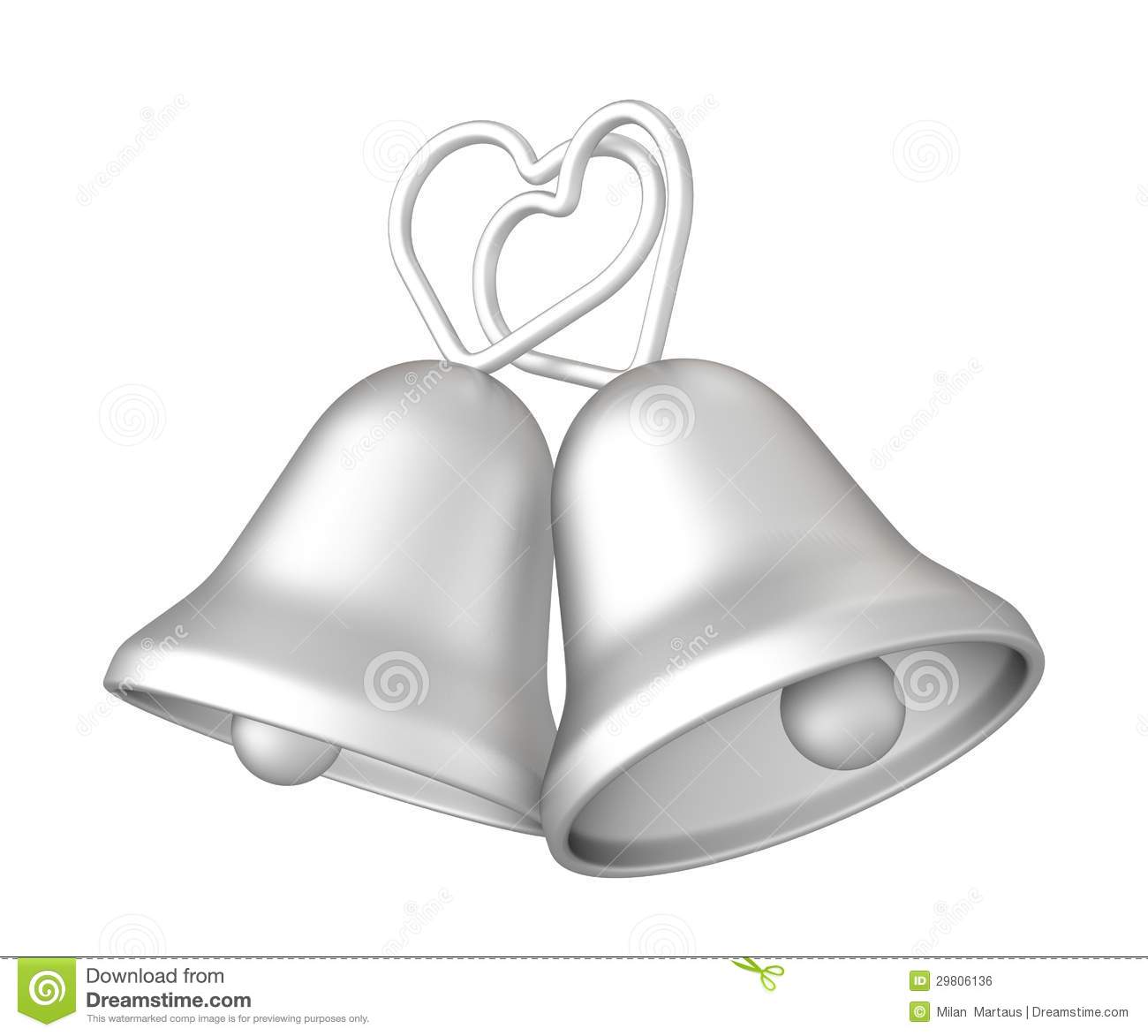 3d Silver Wedding Bells Royalty Free Stock Image   Image  29806136