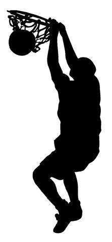 Basketball Dunk Silhouette Player Dunking Silhouette 1